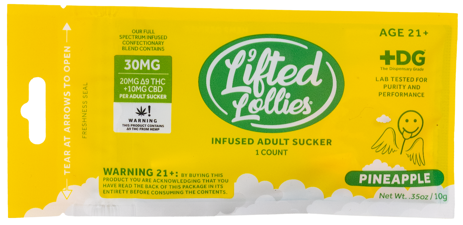 Lifted Lollies Pineapple - Infused Adult Sucker