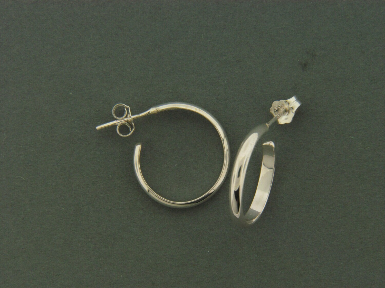 Small 1/2 round Hoop Earrings