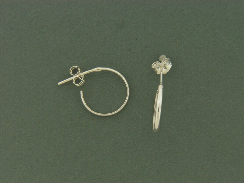 x small 1/2 round Hoop Earrings