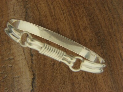 Heavy Double Band w/SS Hook Bracelet