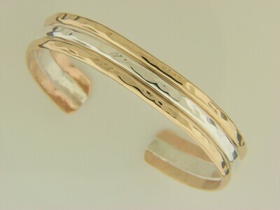 Heavy Triple Band Cuff w/ GF Med