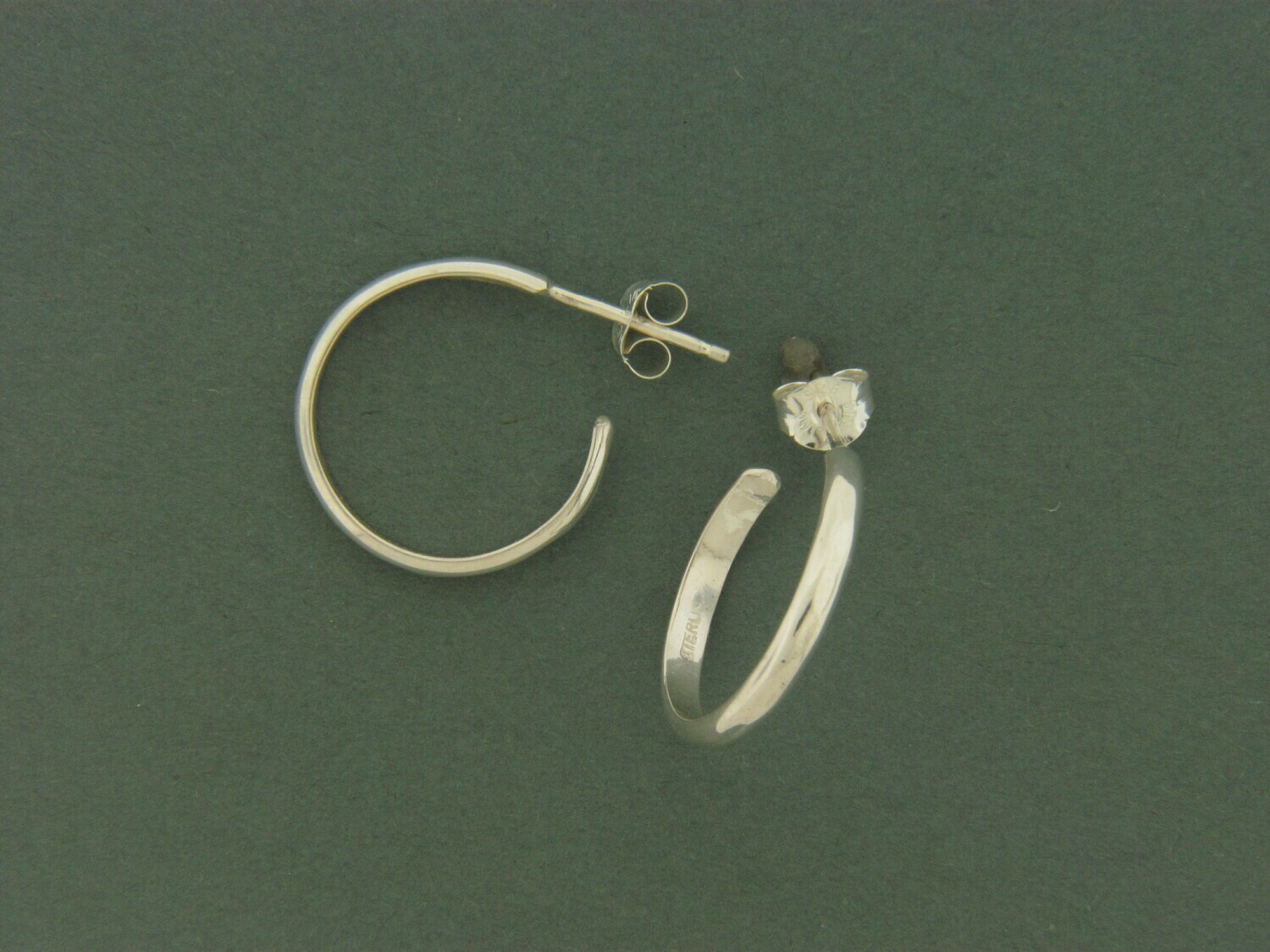 small 1/2 round Hoop Earrings small 1/2 round Hoop Earrings