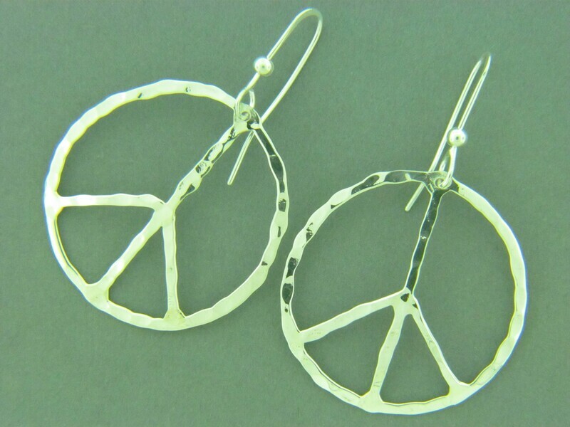 Large Peace Earrings