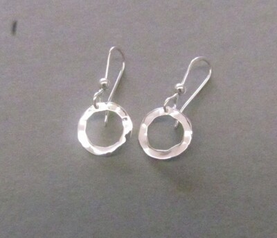 Small Open Hammered Circle