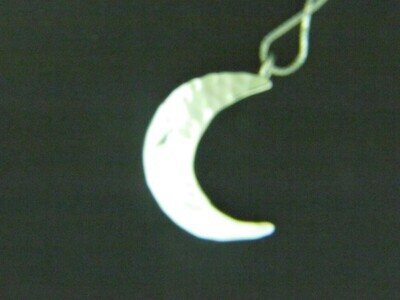 Solid Hammered Crescent Moon