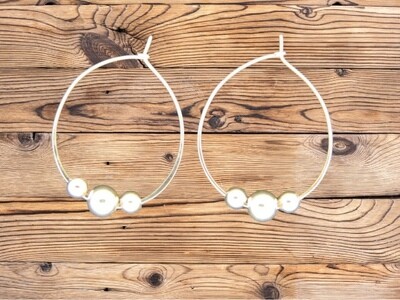 Large Hoop W/ Beads