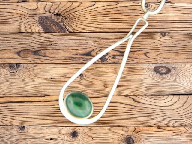 Long Teardrop w/Stone Pendant