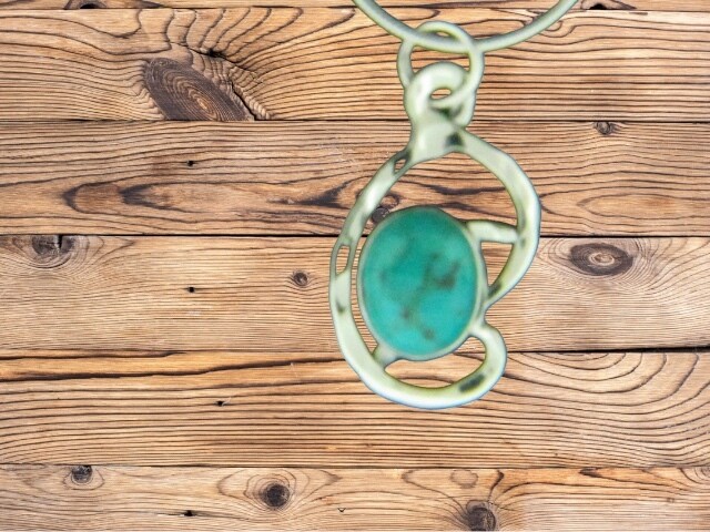 Abstract w/ Stone Pendant