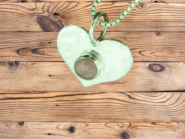 Small Heart w/ Stone Pendant