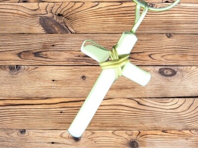 Heavy Cross w/ GF Wrap Pendant