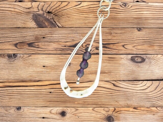 Teardrop w/ Bead Pendant