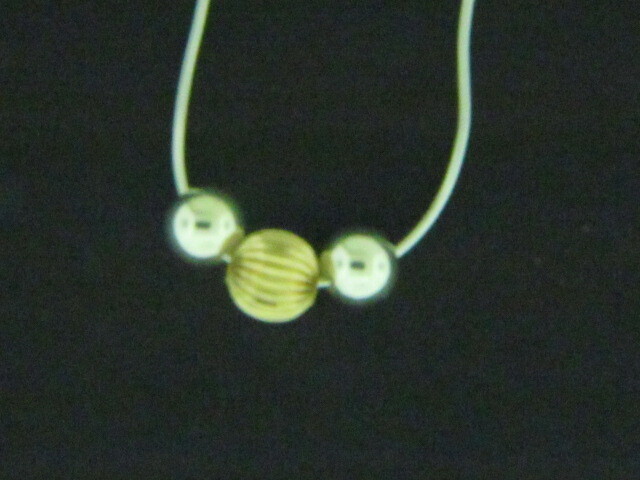 Gold Filled Fancy Bead w/ Sterling Pendant Gold Filled Fancy Bead w/ Sterling Pendant