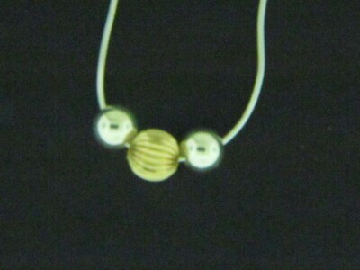 Gold Filled Fancy Bead w/ Sterling Pendant