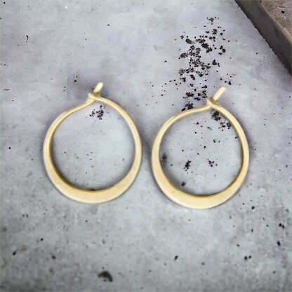 Small Hoop Hammered