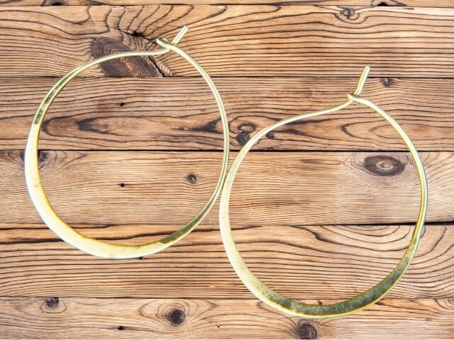 Large Hoop Hammered