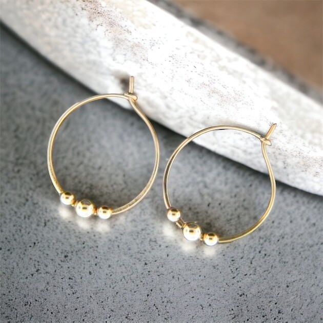 Large Hoop W/ Beads