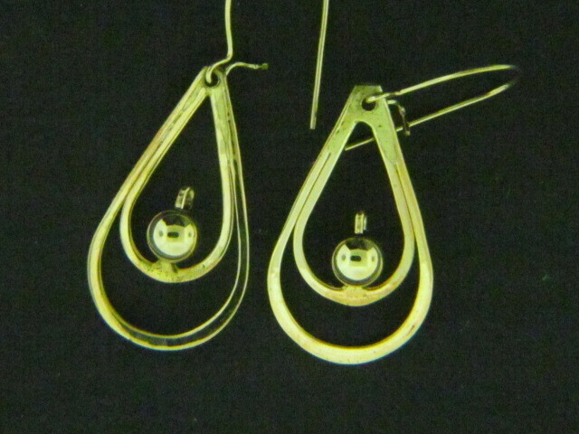 Gold filled Double Tear w/Bead