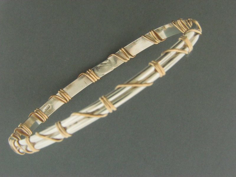 Double Band w/GF Wrap Bangle