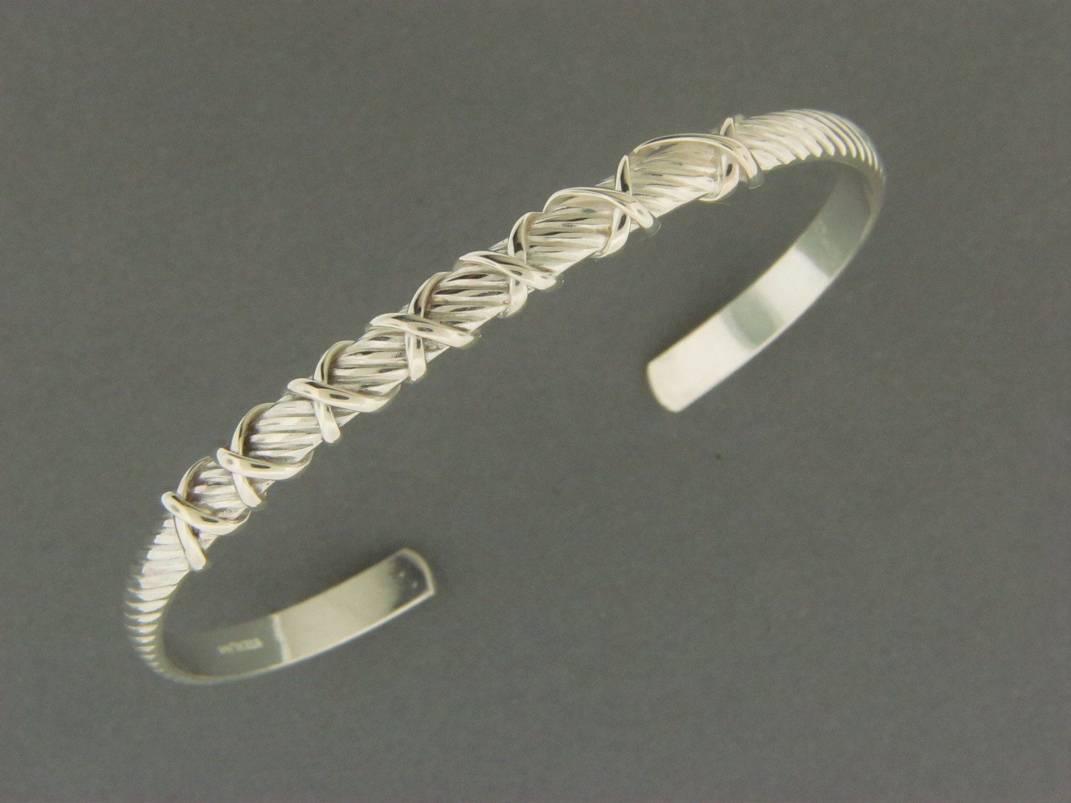 Snake Cuff w/SS Wrap Bracelet