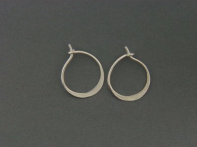 Small Hoop Hammered