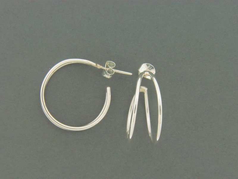 Medium Double Hoop