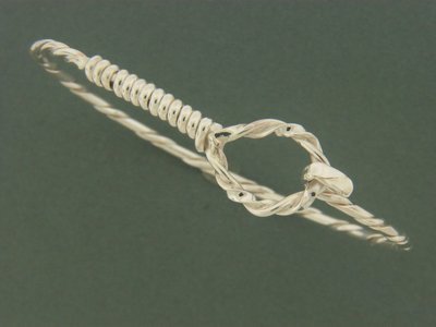 Sterling Silver Twist Hook Bracelet Sterling Silver Twist Hook Bracelet