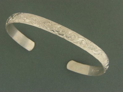 Print Cuff Scroll Bracelet