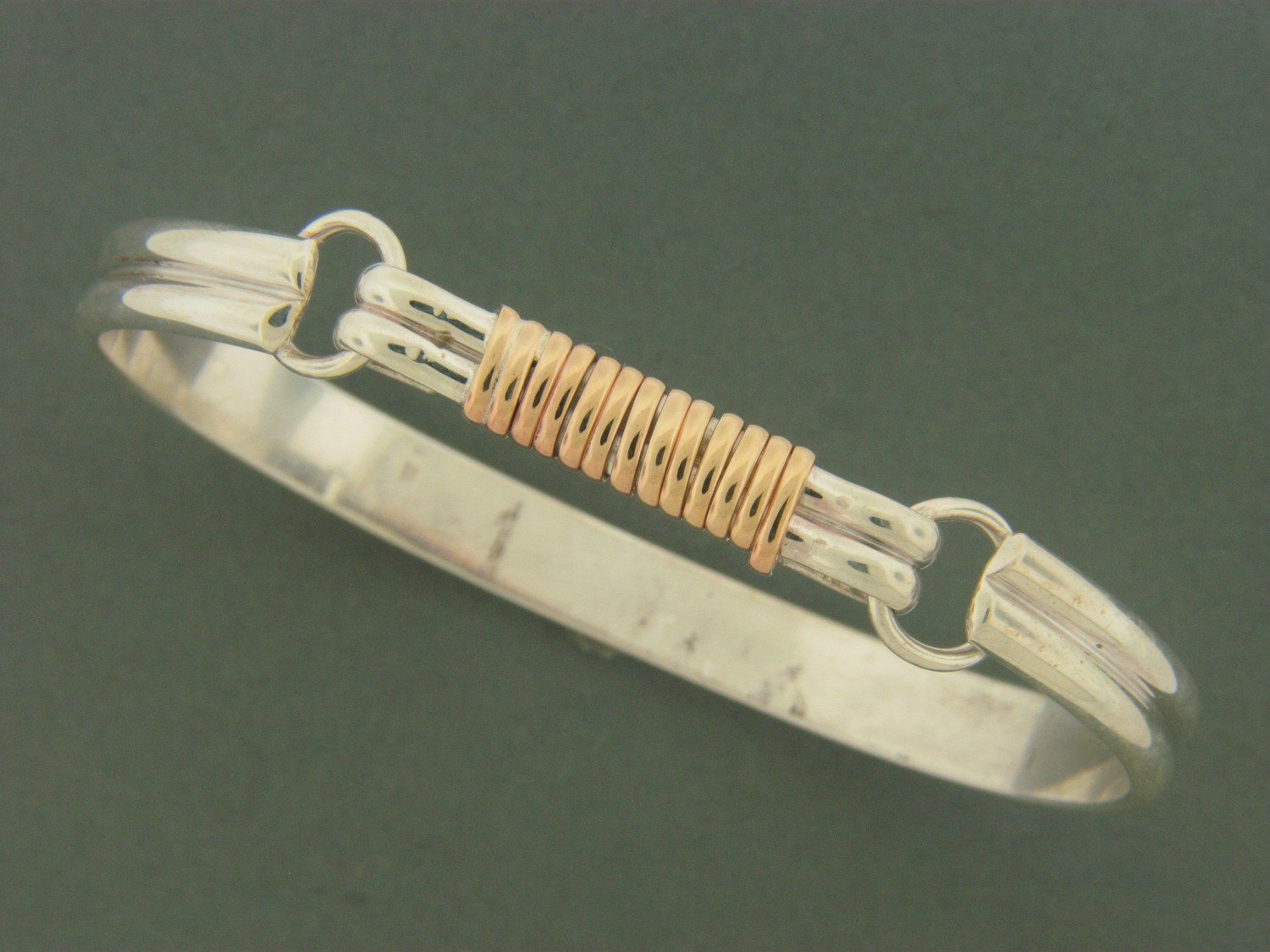 Heavy Double Band w/GF Hook Bracelet