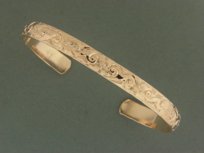 Gold Filled Ivy Print Bracelet