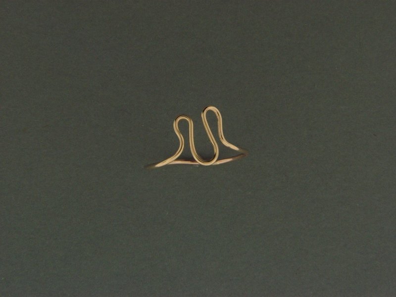 Gold Filled Zig Zag Skinny Ring
