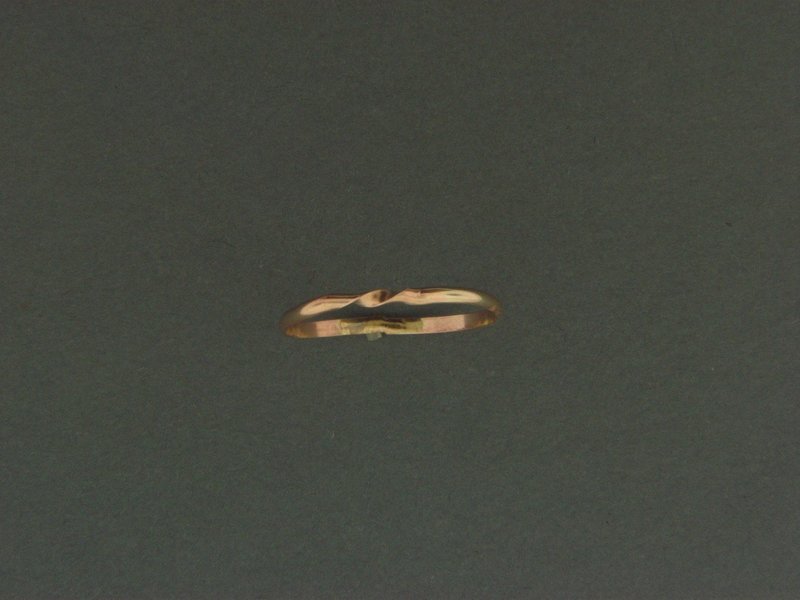 Gold Filled 1/2 Round Middle Twist Skinny Ring