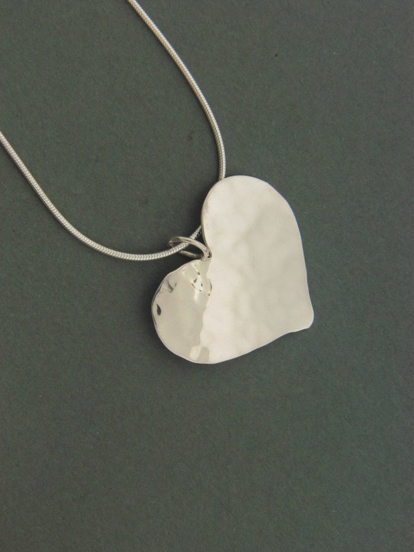 Large Plate Heart Pendant