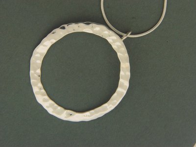 Open Hammered Circle Pendant Open Hammered Circle Pendant