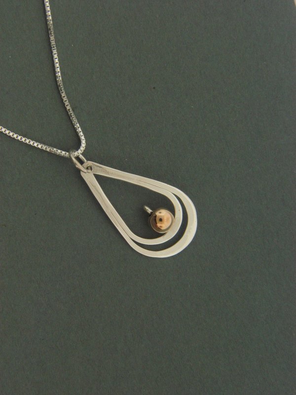 Double Tear w/ Bead Pendant