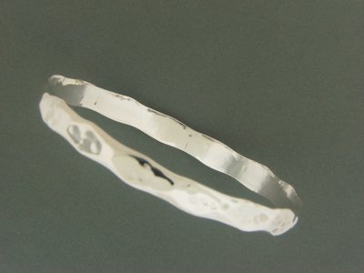 Heavy Hammered Bangle