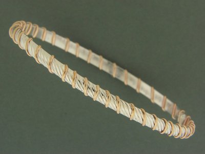 Snake Print Bangle with Gold Filled Bangle