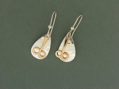 Small Hammered Tear w/ Double Loop