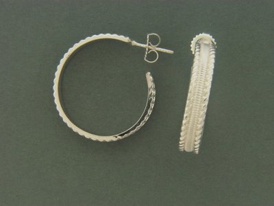 Braided  Print  Hoops