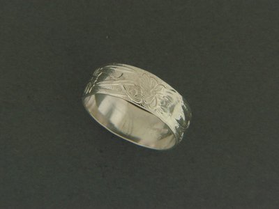 Wide Fancy Print Ring