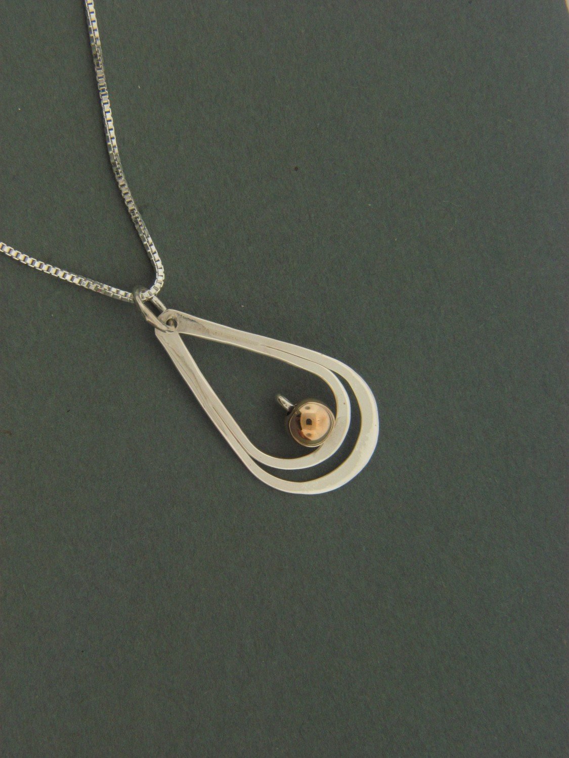 Double Tear w/ Bead Pendant Double Tear w/ Bead Pendant