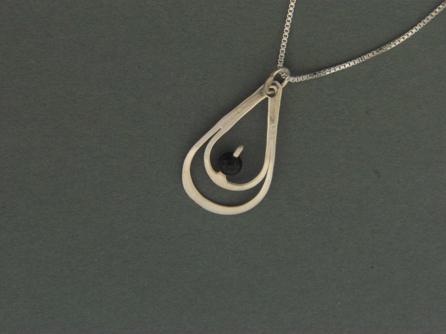 Double Tear w/ Bead Pendant Double Tear w/ Bead Pendant