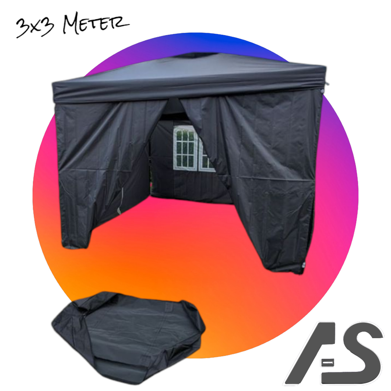 Faltpavillon 3x3 Anthrazit/Grau