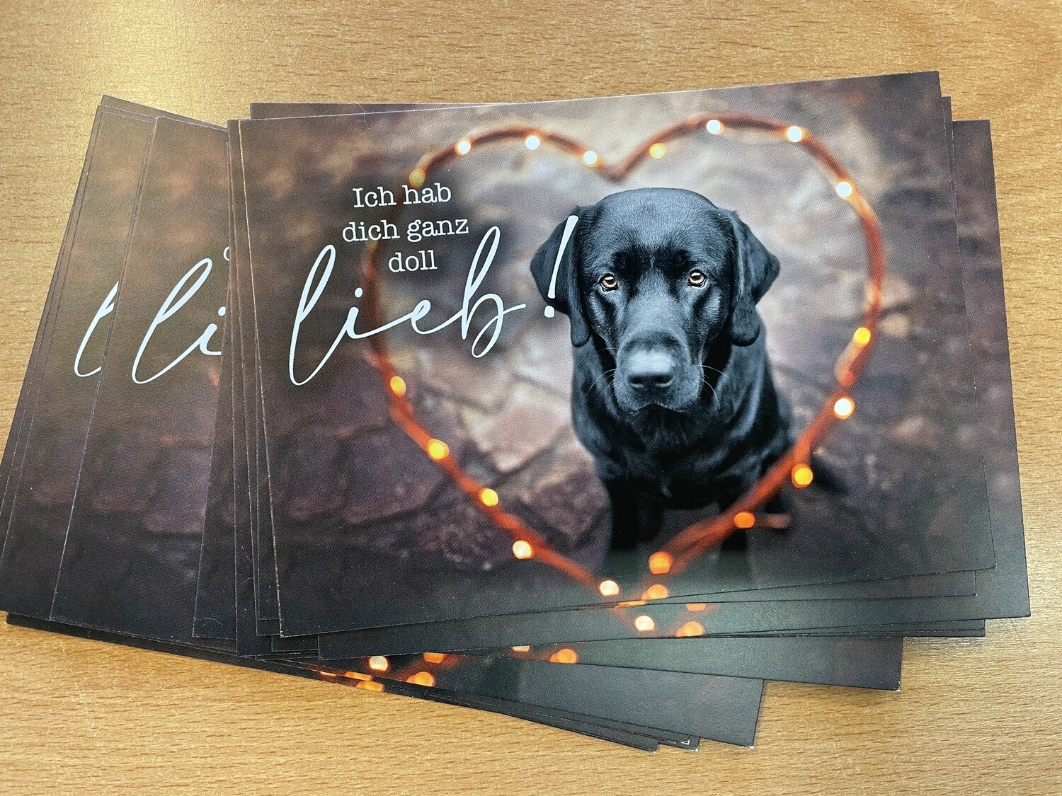 Fotokarte mit Spruch &quot;Ich hab Dich ganz doll lieb!&quot;