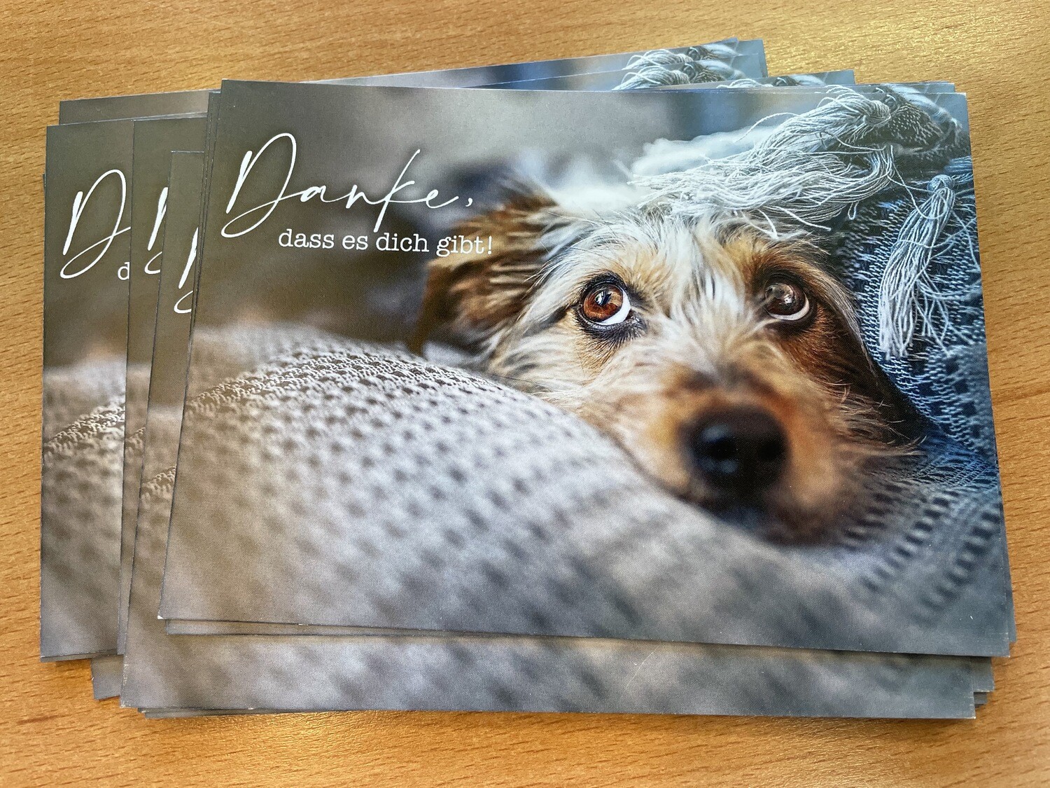 Fotokarte mit Spruch &quot;Danke, dass es dich gibt&quot;