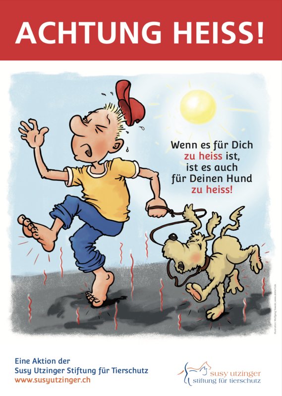 Plakat &quot;Achtung heisser Asphalt&quot; (Format A4)