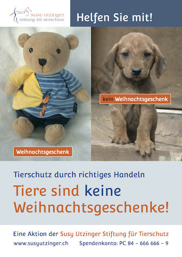 A5-Flyer &quot;Tiere sind keine Weihnachtsgeschenke&quot;