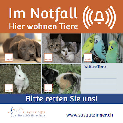 Notfall-Aufkleber für die Haustüre