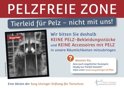 Plakat &quot;Pelzfreie Zone&quot;, Format A4