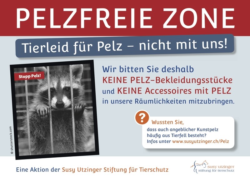 Flyer (einseitig) &quot;Pelzfreie Zone&quot;, Format A5