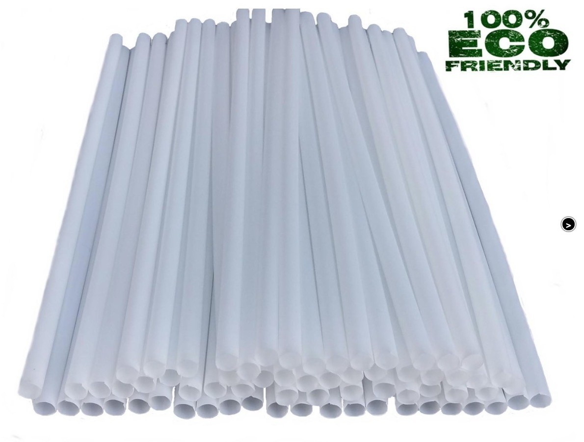 Biologische PLA Trinkhalme naturweiss weiss Biologische PLA Trinkhalme naturweiss weiss